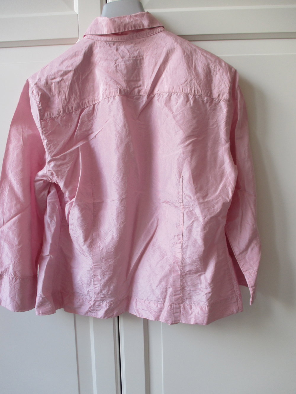 Seidenbluse, kurzes Seidenjäkchen in Rosa, 100 % Seide, Clara Cottmann, made in Italy, Gr. 38 