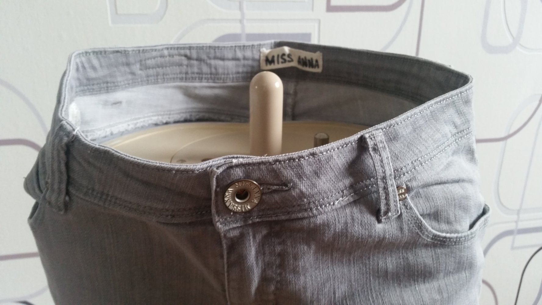 hellgraue Jeans Hose