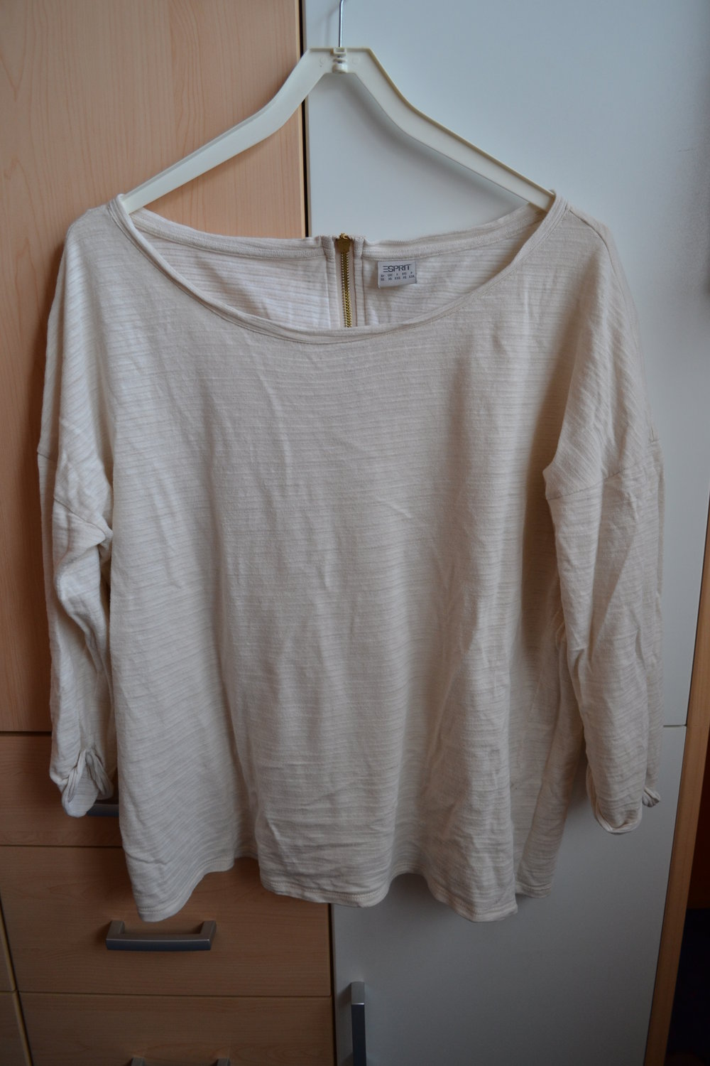 beiges T-Shirt von Esprit 3/4 armlang