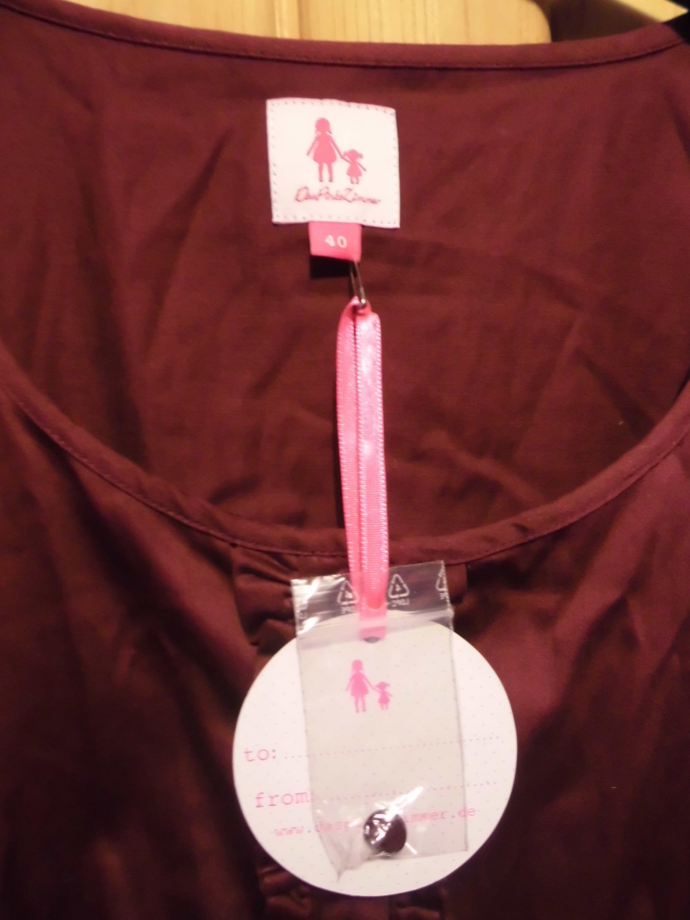 Das pinke Zimmer, Kleid, bordeaux-rot, Größe 40, NEU! Ungetragen