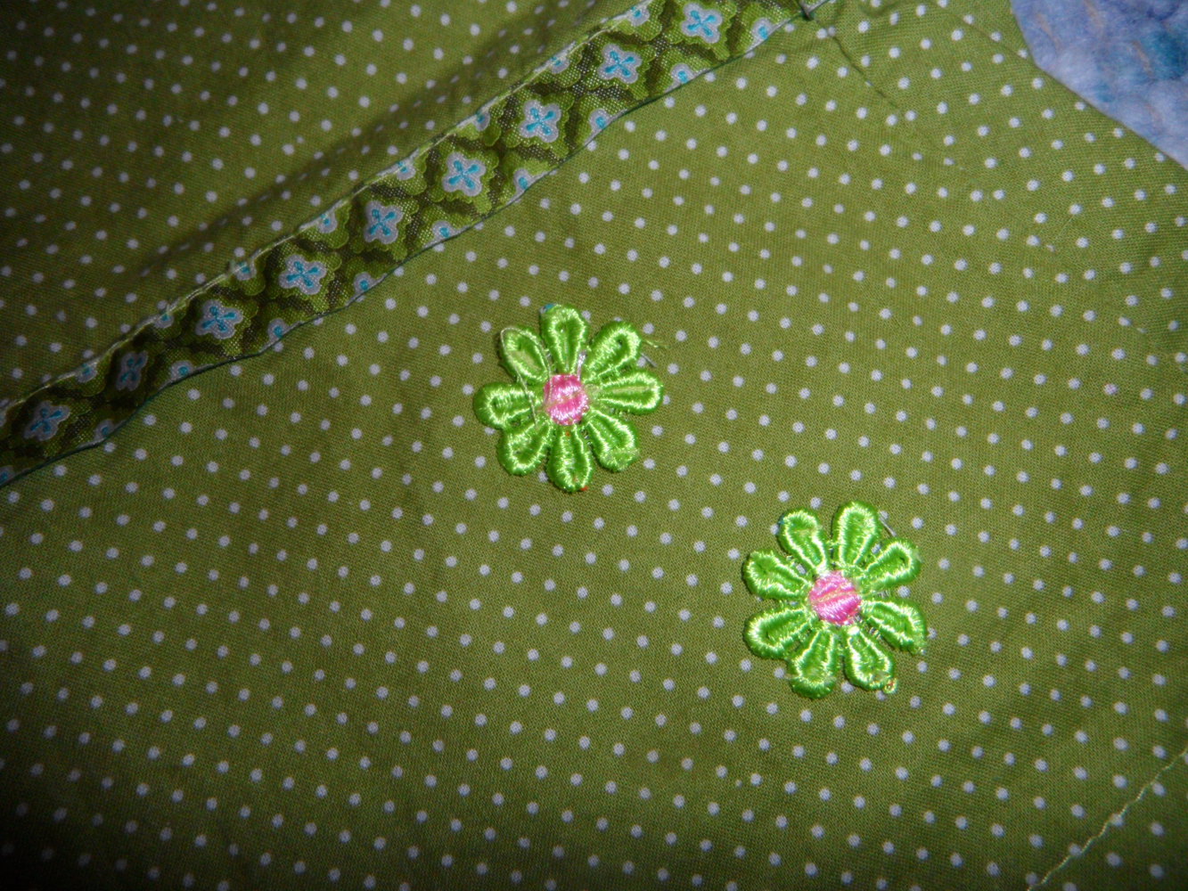 Polka Dots grüne Hose Punkte DIY