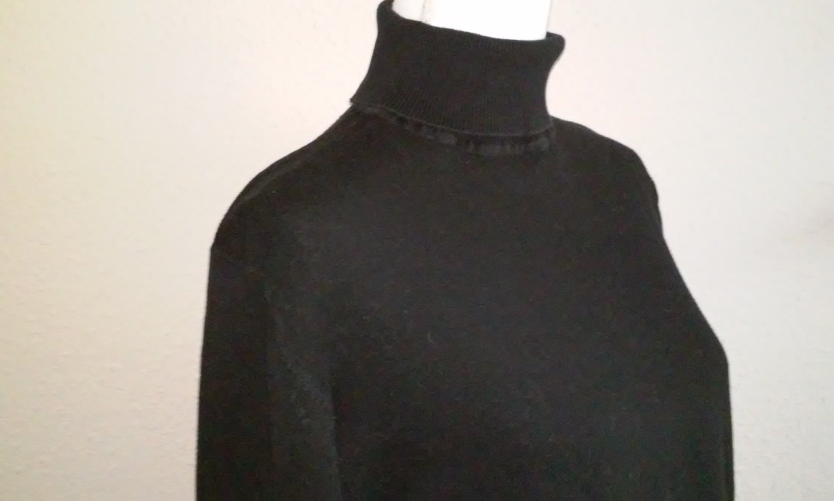 Rollkragenpullover Pullover Rolli Pulli stretch schwarz