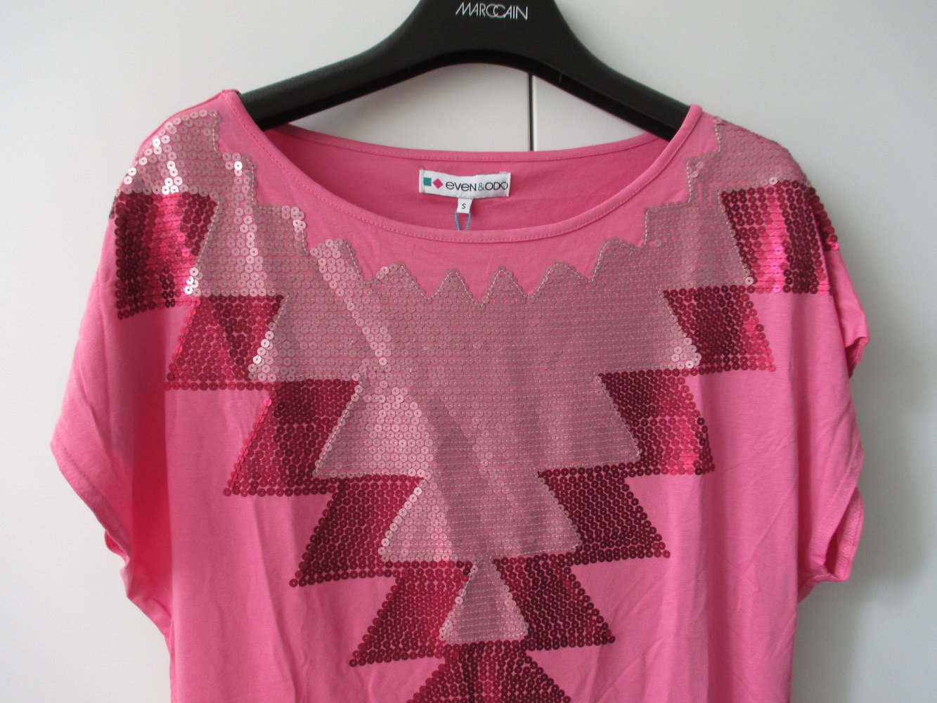 even & odd, pinkfarbige Tunika/ Shirt, mit Pailletten Gr. S. Neu mit Etikett