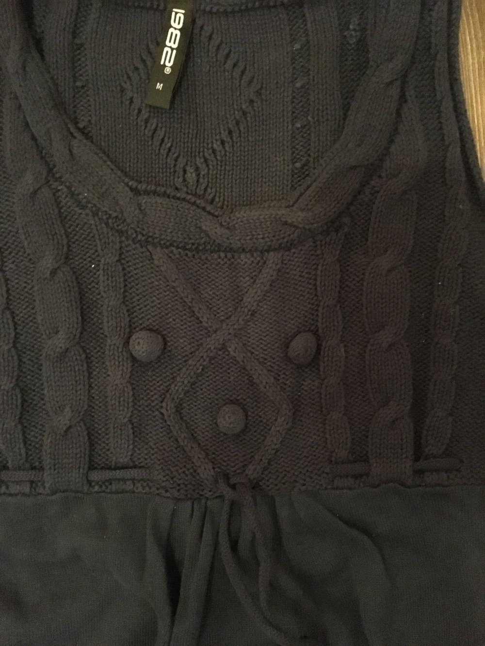 Dunkel blaues Strickkleid Kleid Größe S/M