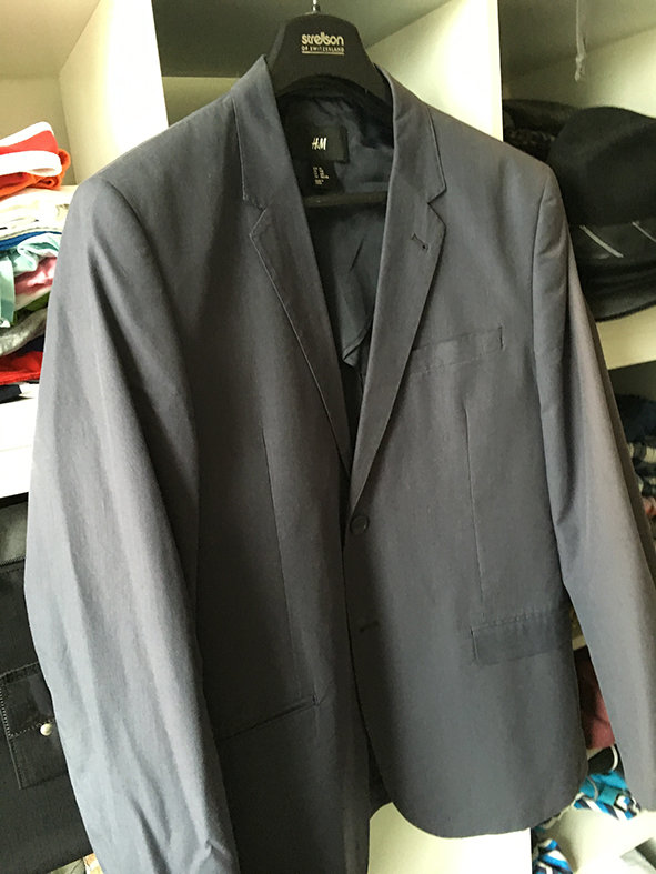 Stahlblues Baumwoll-Jacket