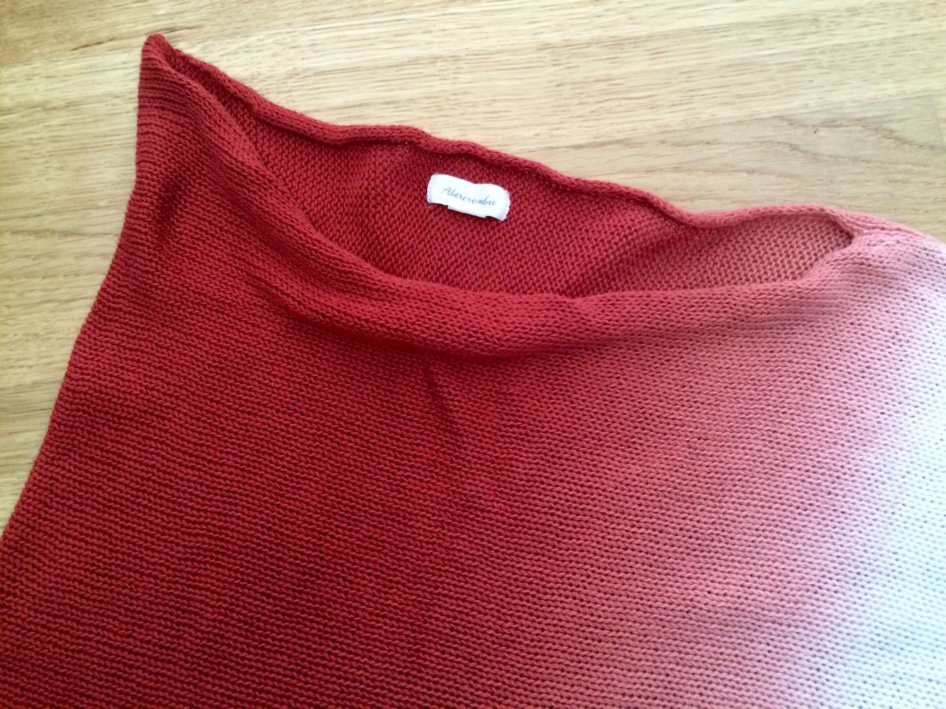 Abercrombie & Fitch Poncho Pullover Shirt Jacke S M rot weiß