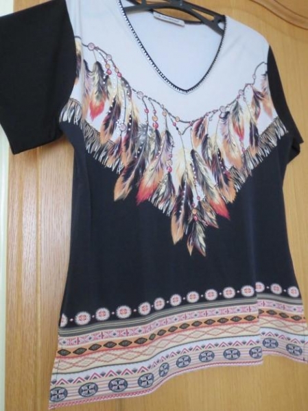 Oberteil, Gr.38/S, schick, V-Ausschnitt, Kurzarm, neu