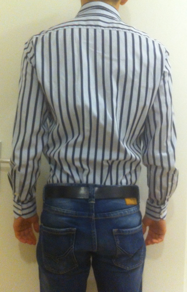 Zara Hemd, blau/weiß