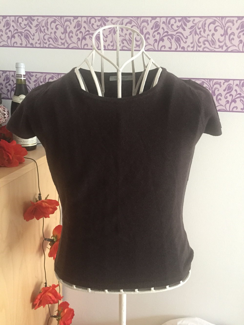 Braunes Schurwolle-Shirt