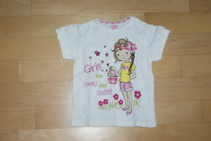 Super süßes T-Shirt mit Glitzer Gr.74