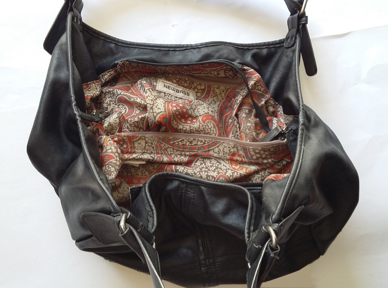 WIE NEU Tasche Handtasche schwarz Görtz groß geräumig Ledertasche