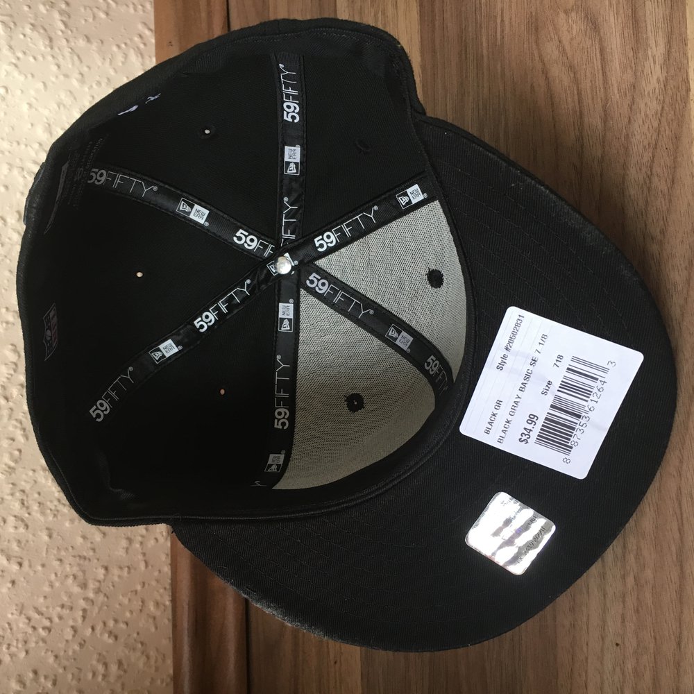 Seattle Seahawks Fitted Cap Käppie Schwarz/Grau