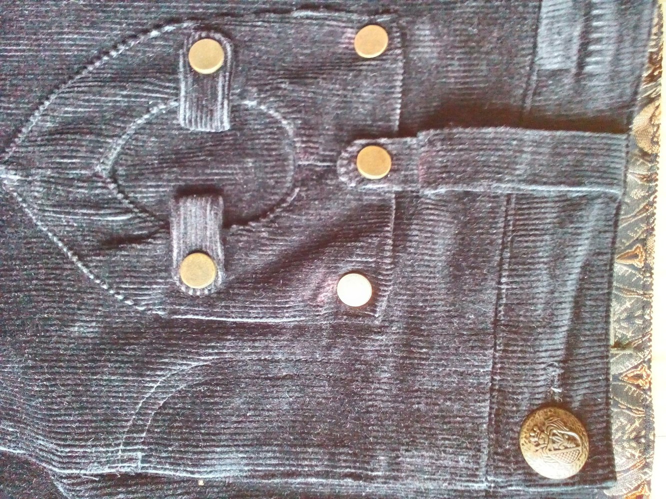 Cord Rock Gr. 38 schwarz