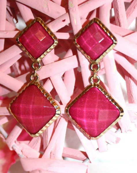 Bijou Brigitte Ohstecker Ohrringe Pink / Gold