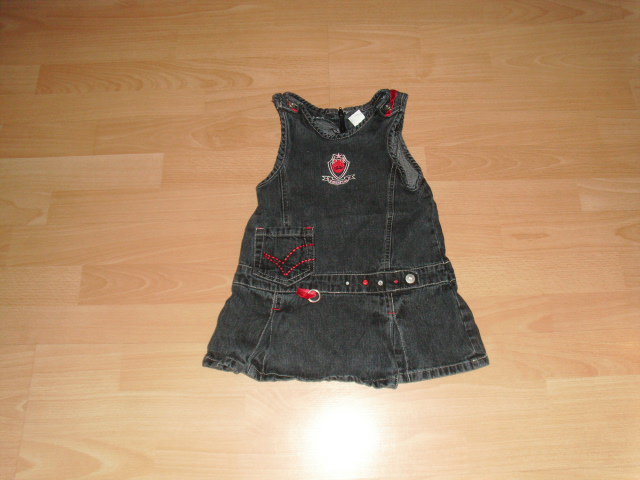 Jeansträgerkleid von Cri-Cri, antrazith, Gr. 98