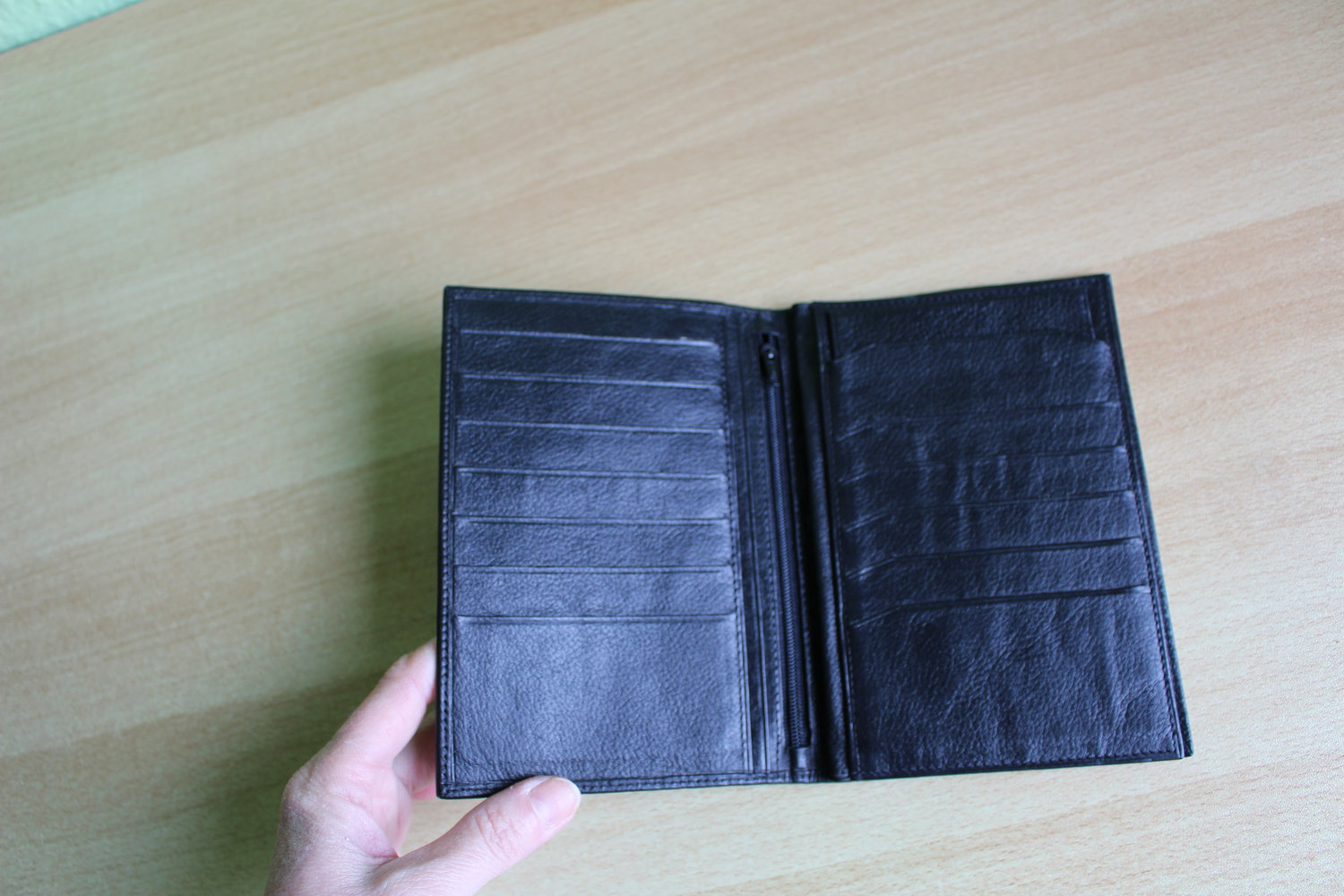 247. Visitenkarten- /Kreditkartenetui /Dokumentenmappe aus Leder, Gr. 11x16