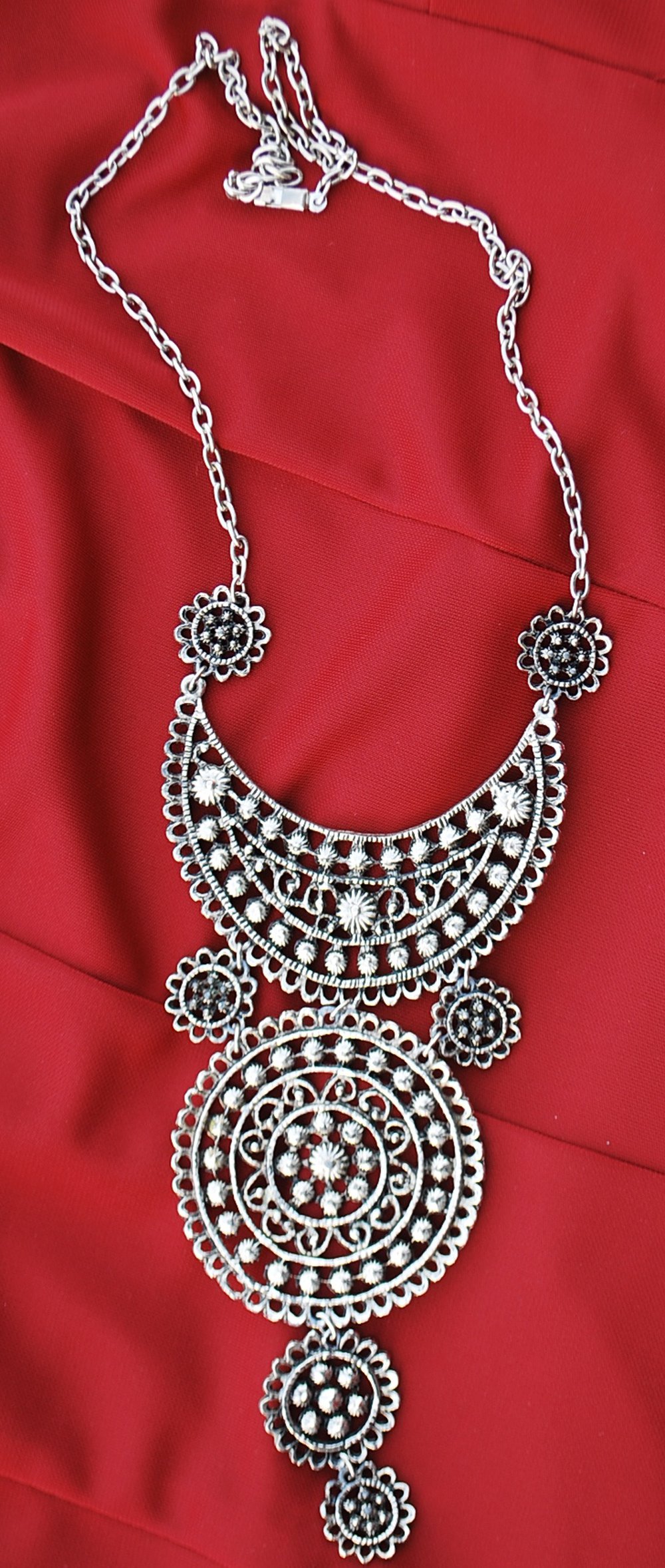 Statementkette in silber, True Vintage