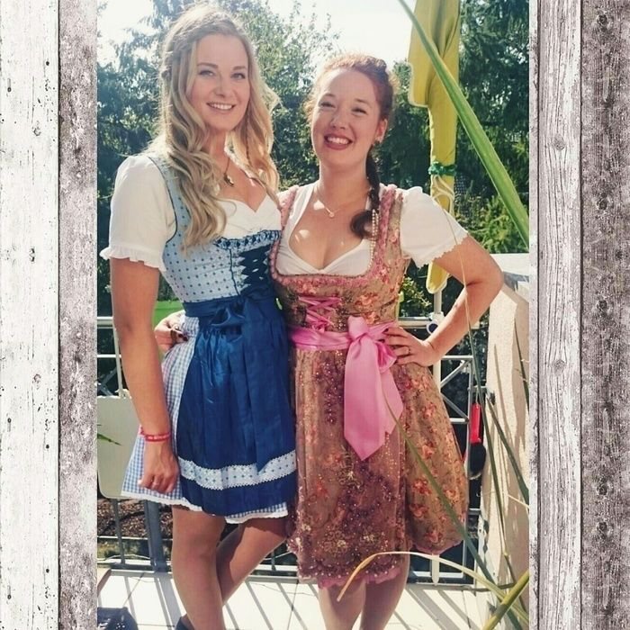 Krüger Dirndl Harmony (hellblau, 50cm Rocklänge - mini)
