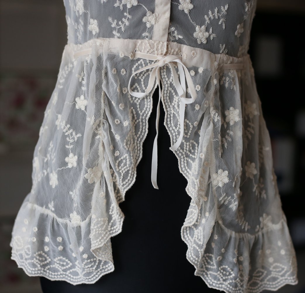 Beige weiße Spitzenbluse Primark XS 34