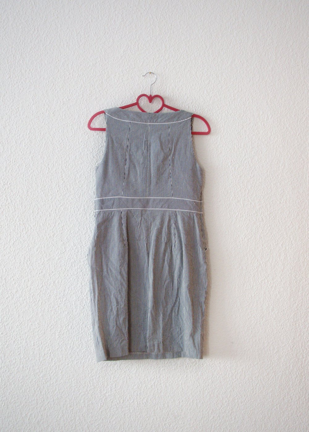 Süßes schwarz weiß gestreiftes Sailorkleid Gr. 38 40 M retro 