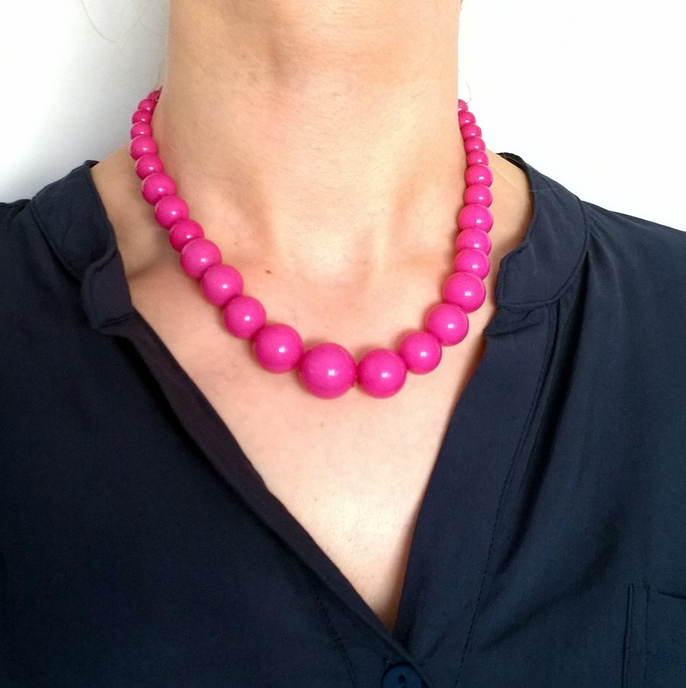 Kette, retro, 50er Jahre, pink