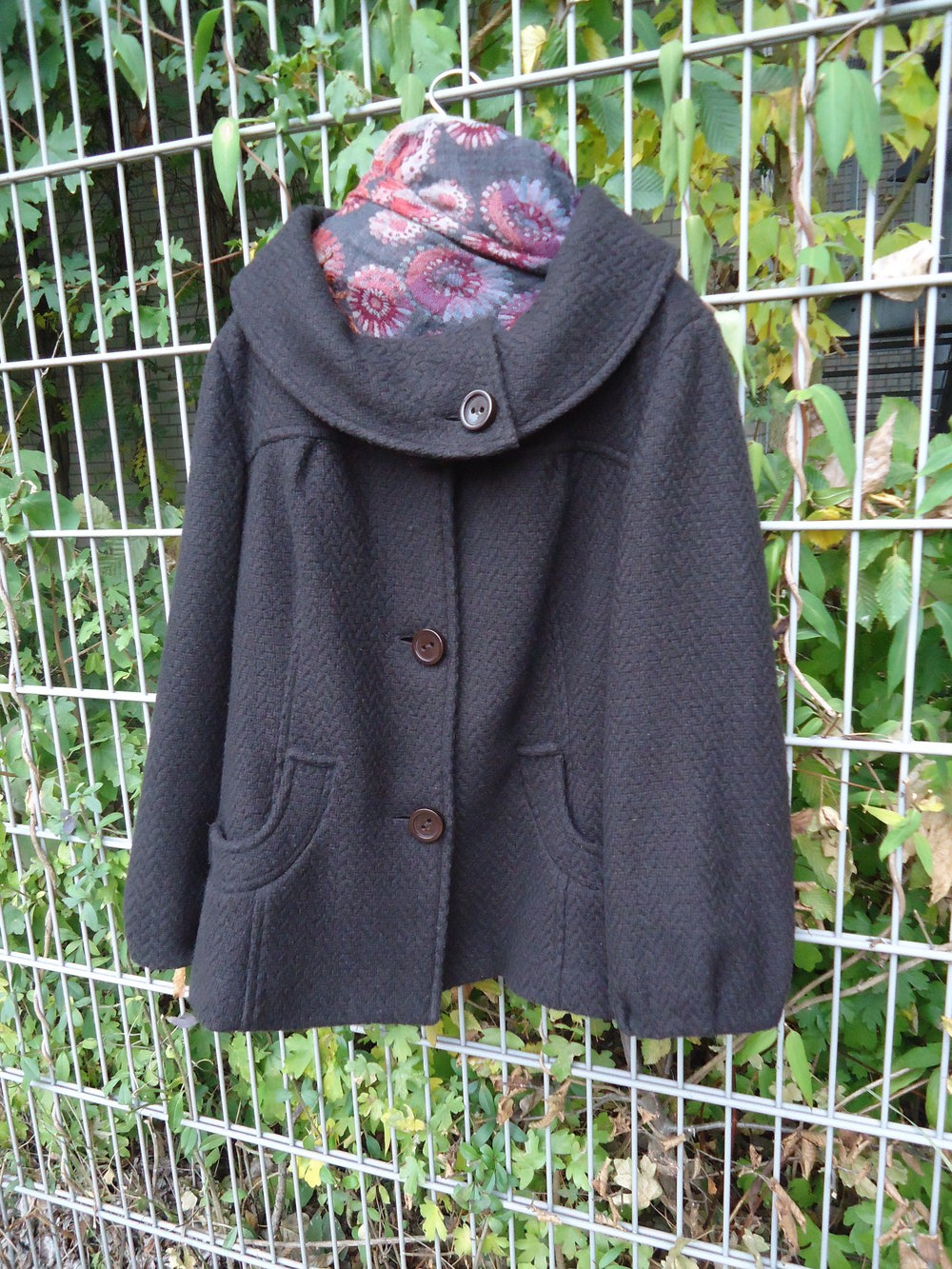 Mantel  in kuscheliger Wollmischung