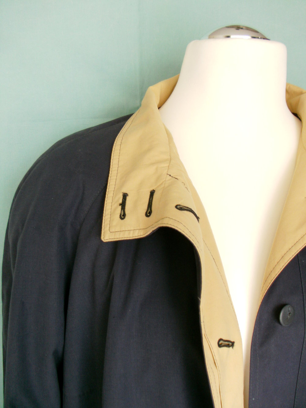 Trenchcoat lang, Popelin Mantel , Übergangsmantel