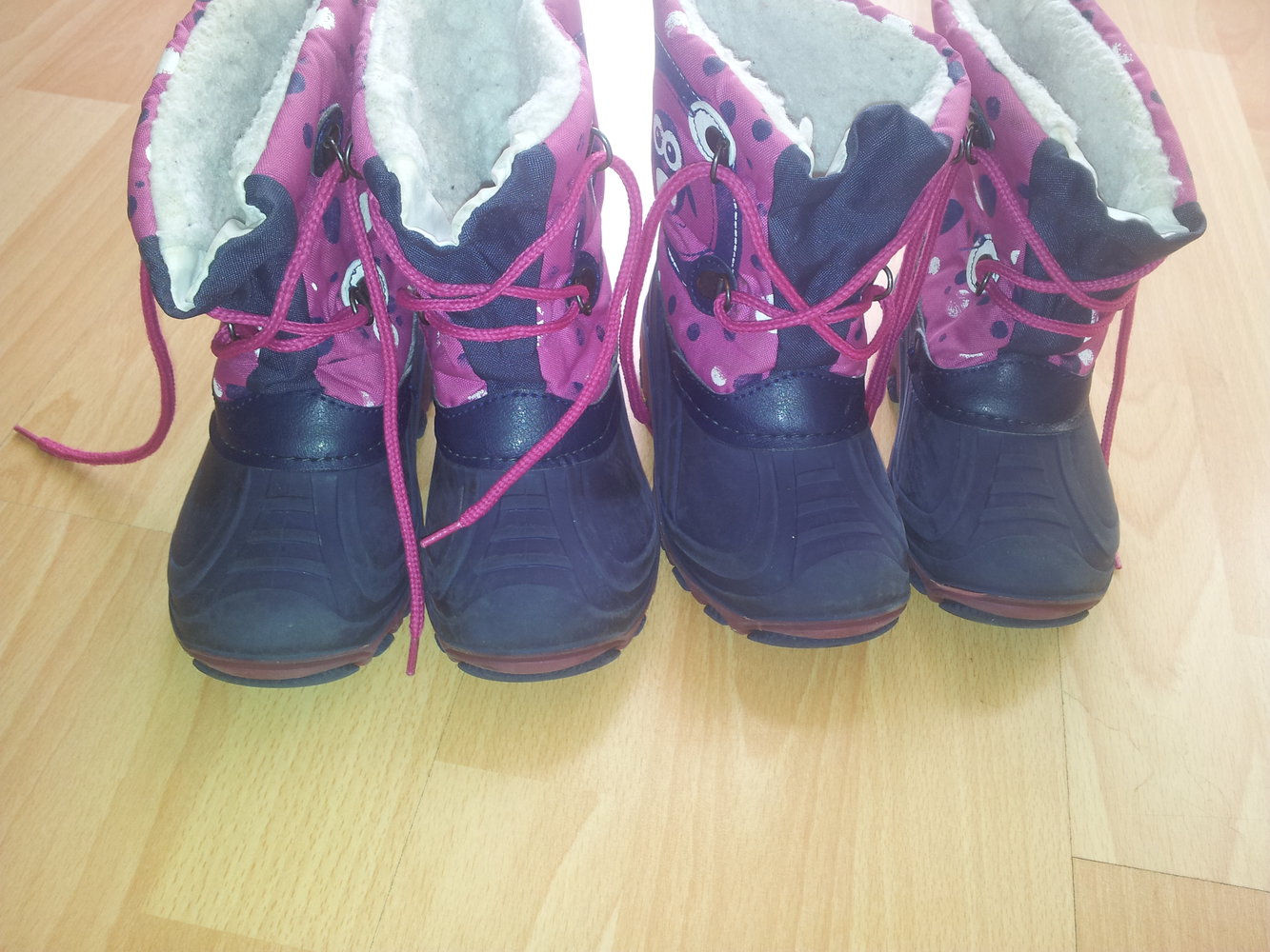 1x Winterstiefel Gr. 25  rosa blau Blinklicht