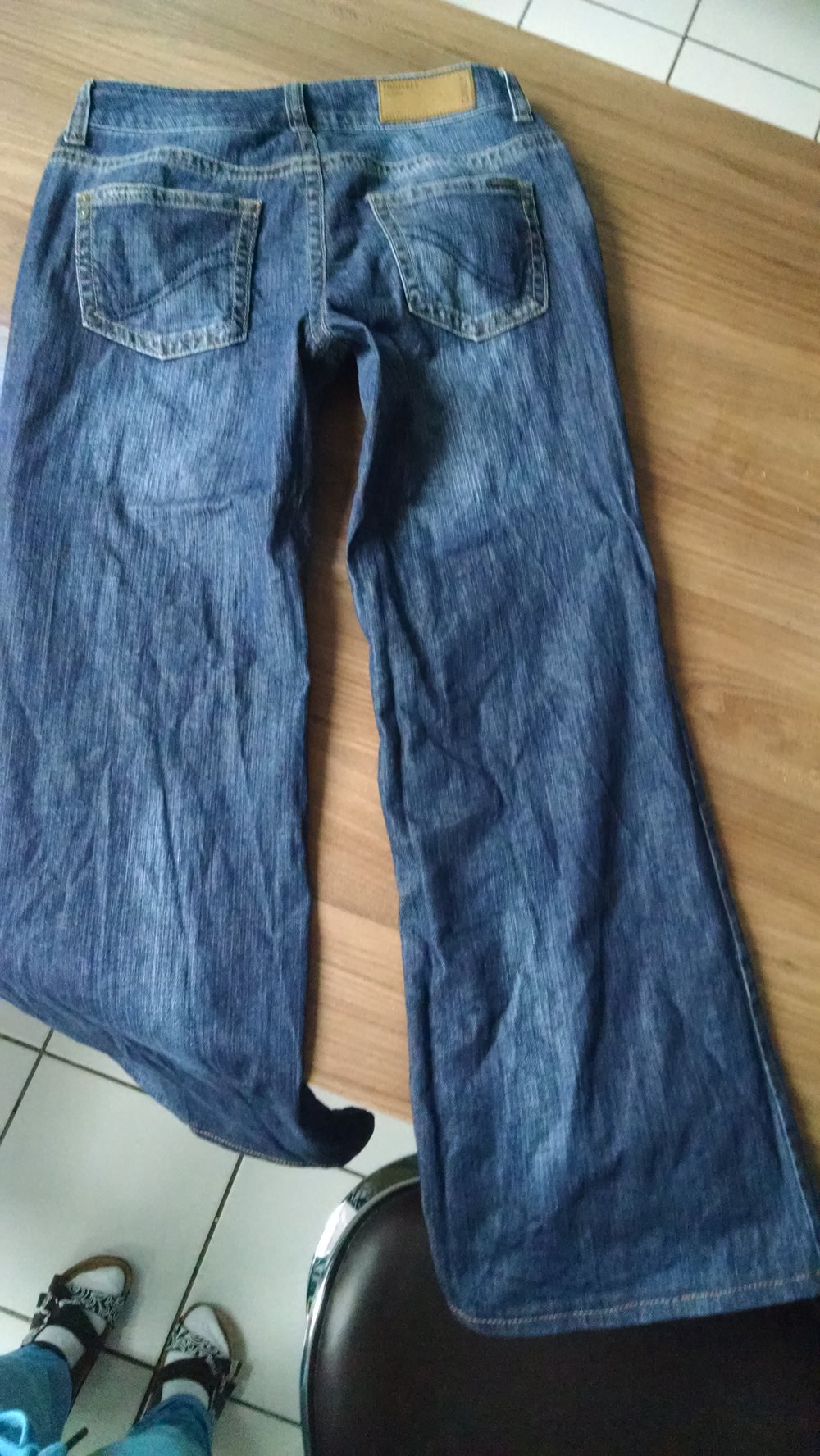 Schlagjeans Länge gekürzt W29