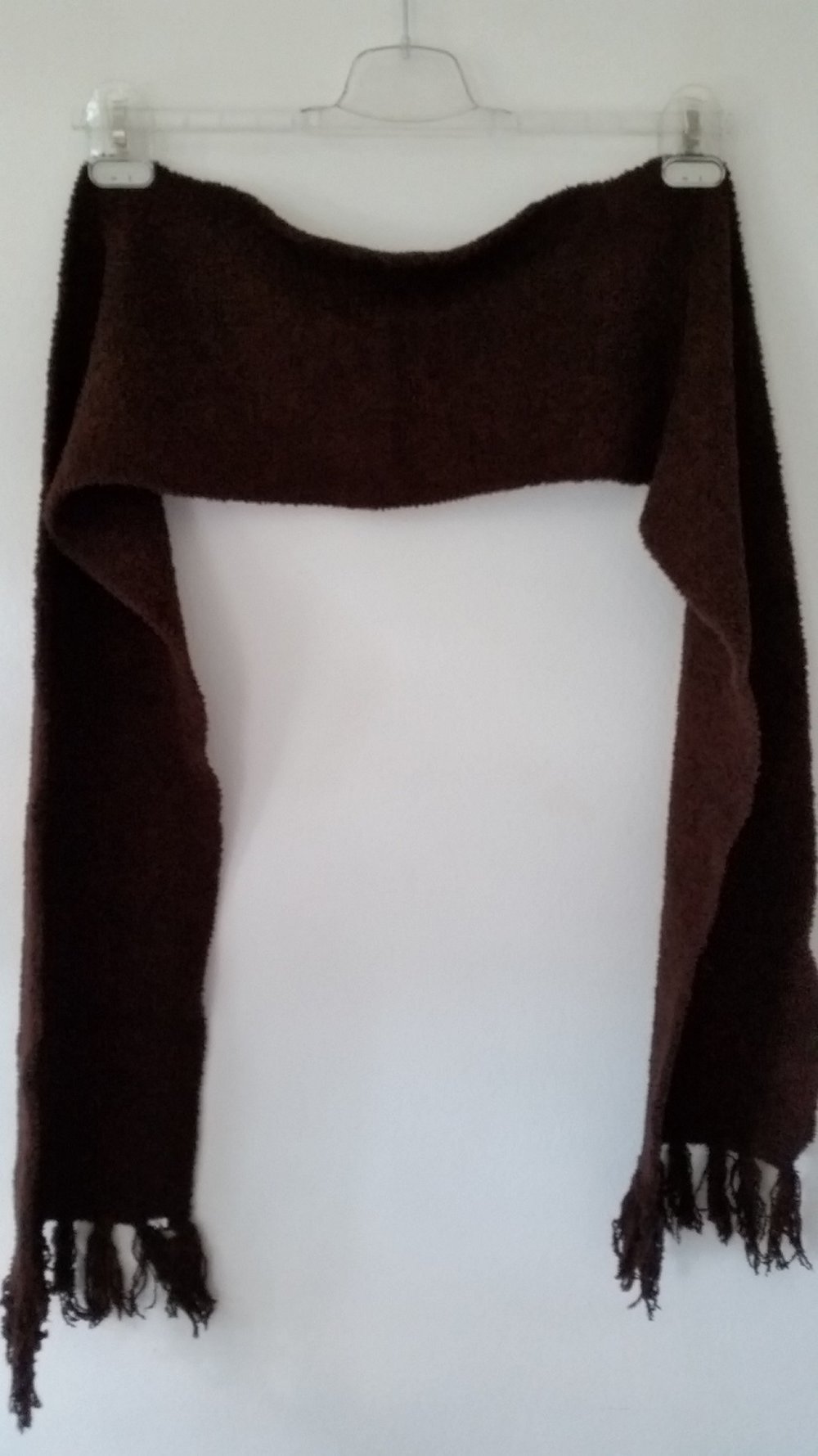 Schal, schokobraun, plüschig