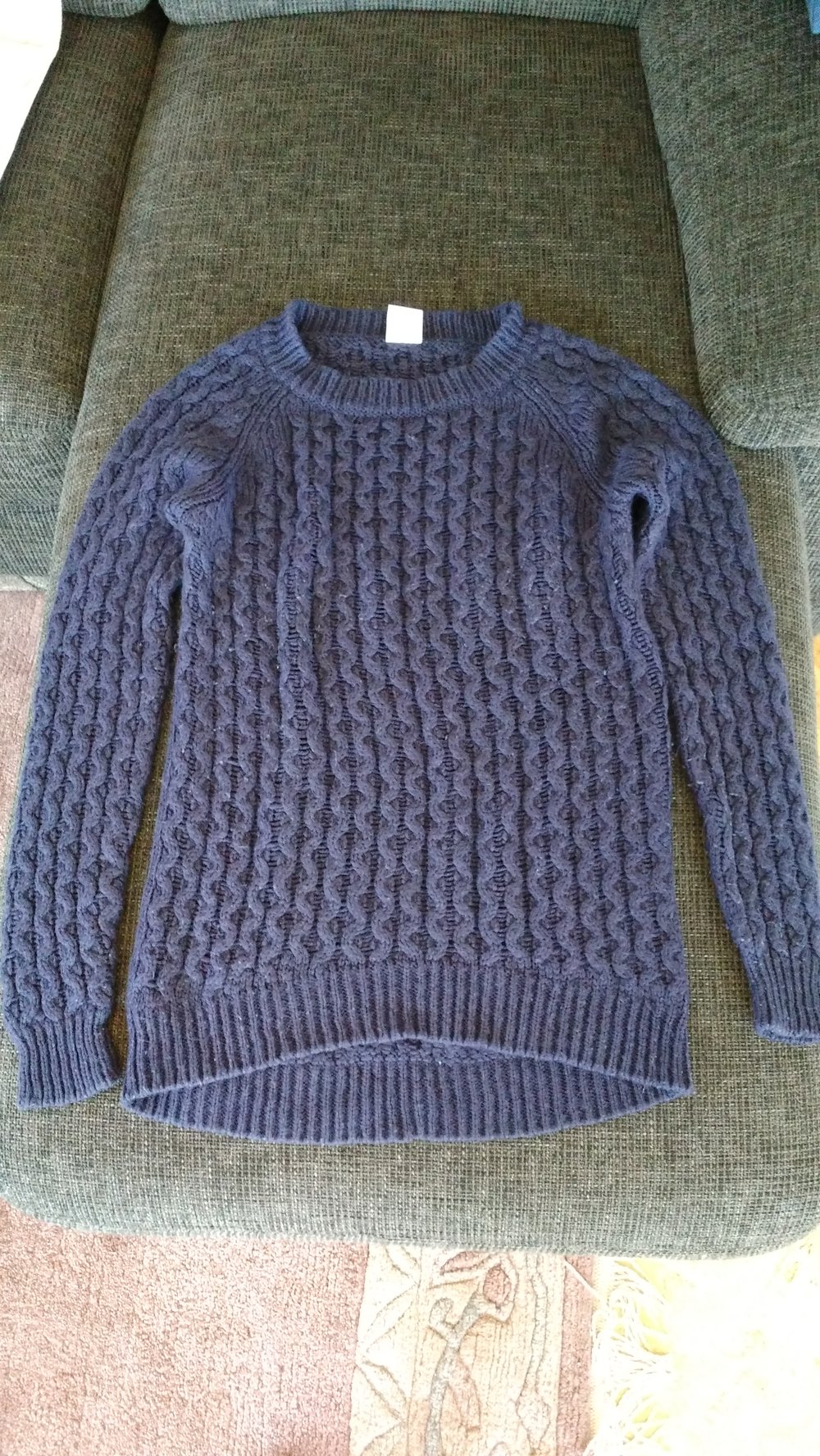 Strickpullover mit Zopfmuster