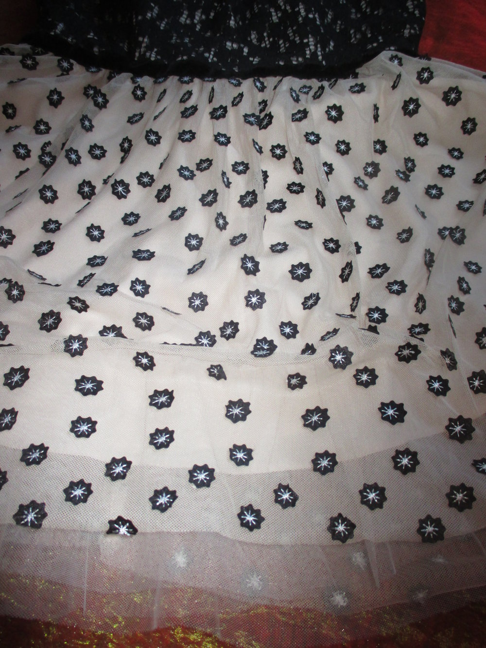 NEU mit Etikett * 3D- Blüten * Blumen * Flower- Power * Mesh * Chiffon * Tüll * Lace- Spitzen * Petticoat * Kleid 