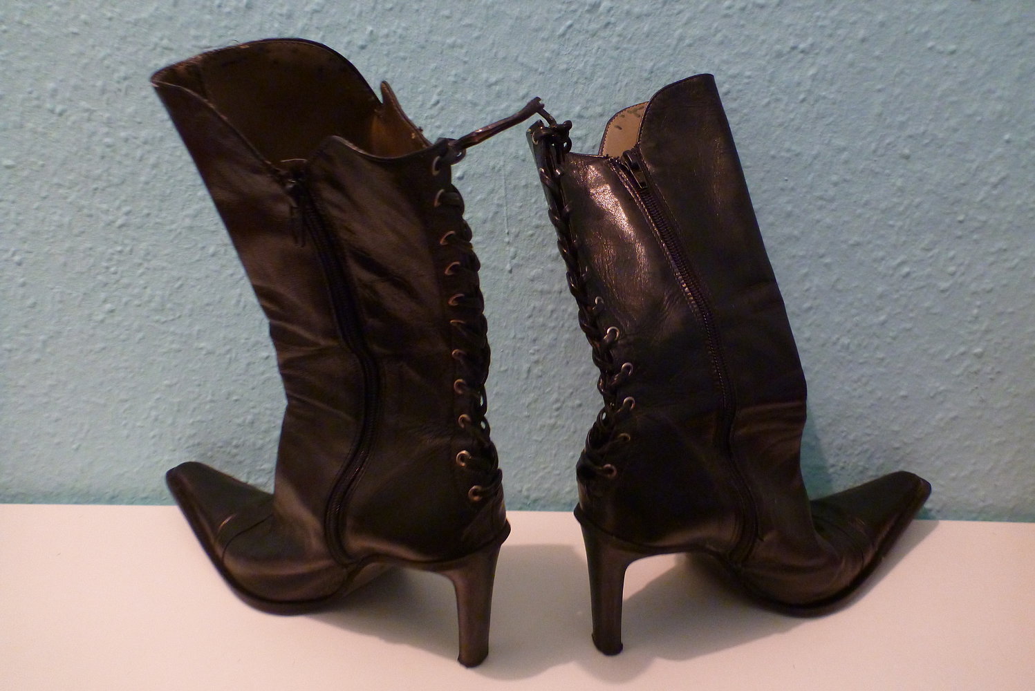 Vera Gomma Leder-Stiefeletten, Gr. 39 / 40 , made in Italy