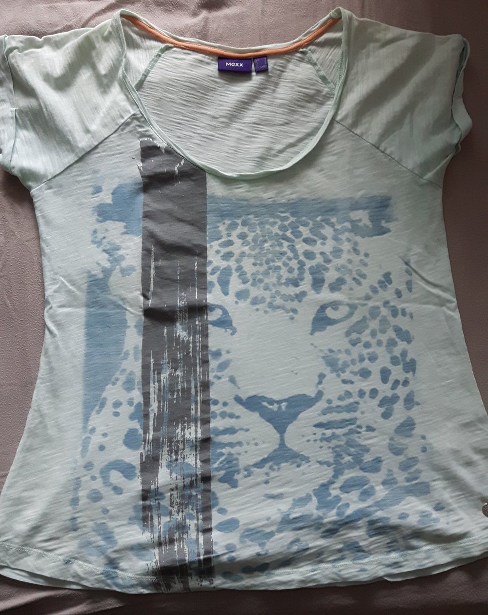 Shirt mit Tigerprint in light mint