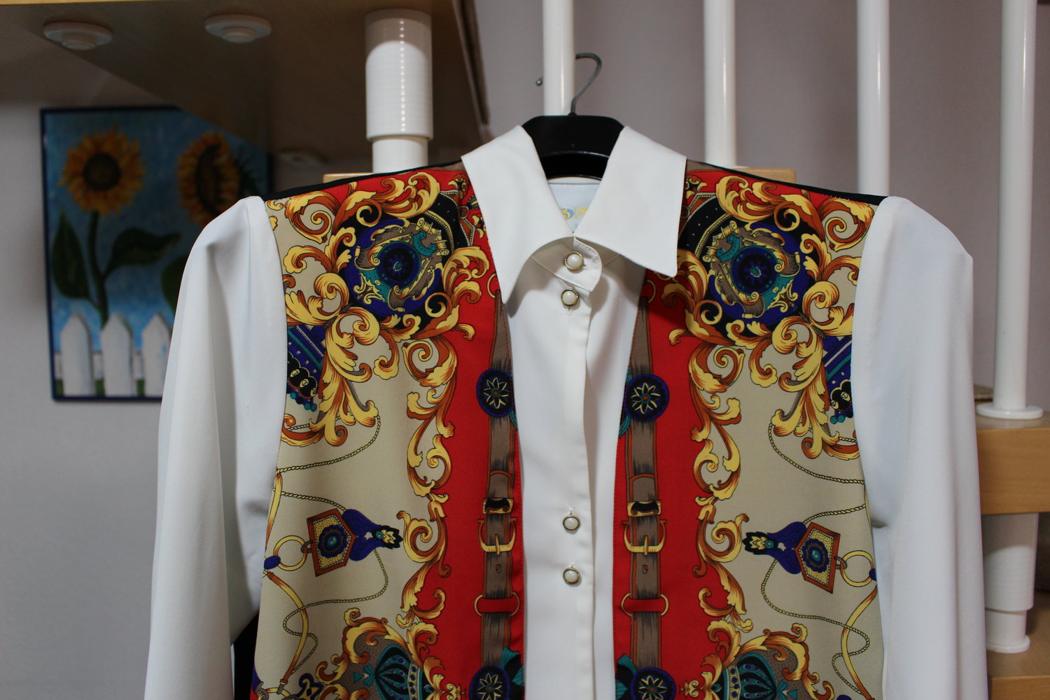 333. Festliche Retro-Bluse von C&A, Gr. 38-40