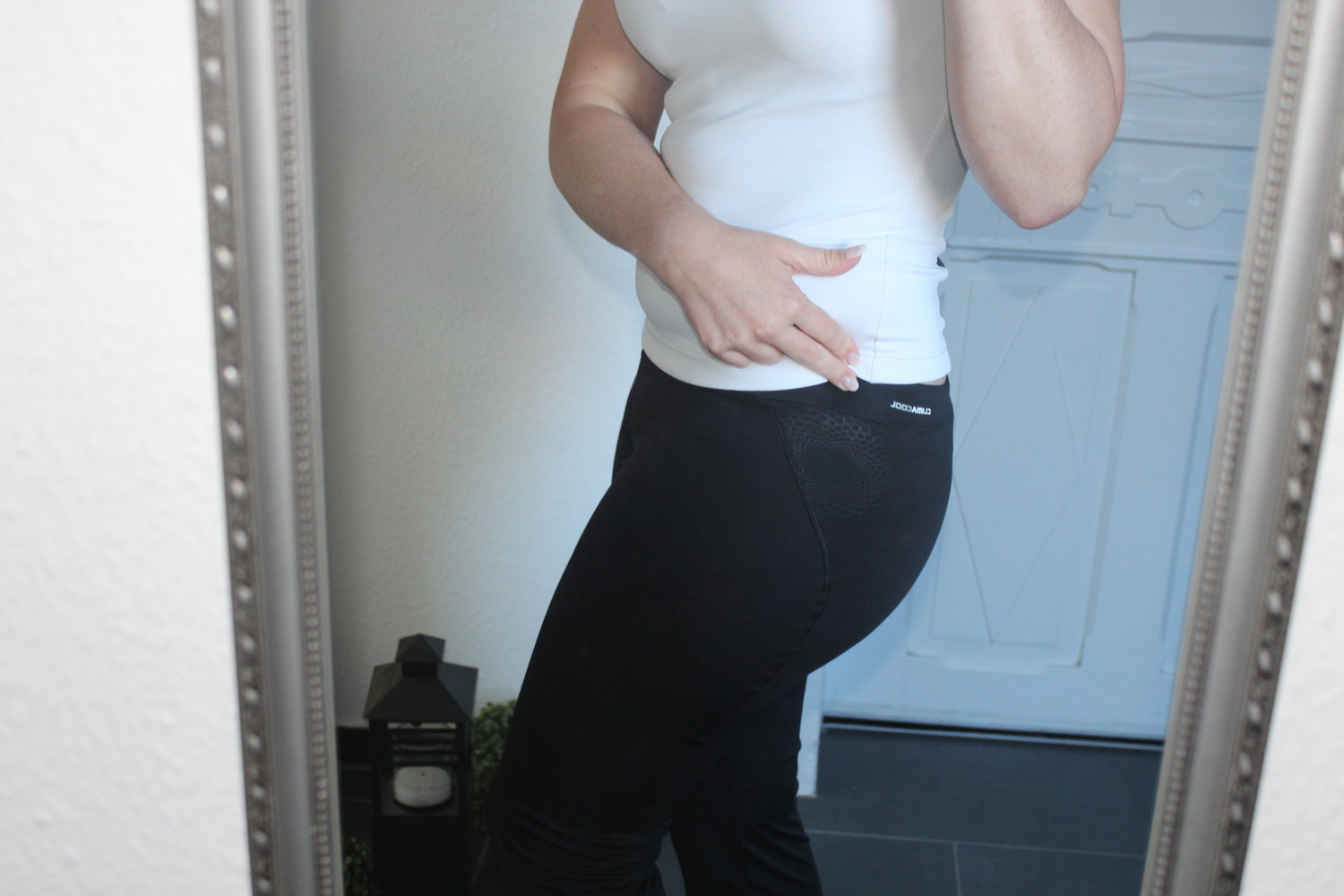 Adidas 3-Stripes Climacool Sport Hose / Fitness Pant schwarz silber XS / S