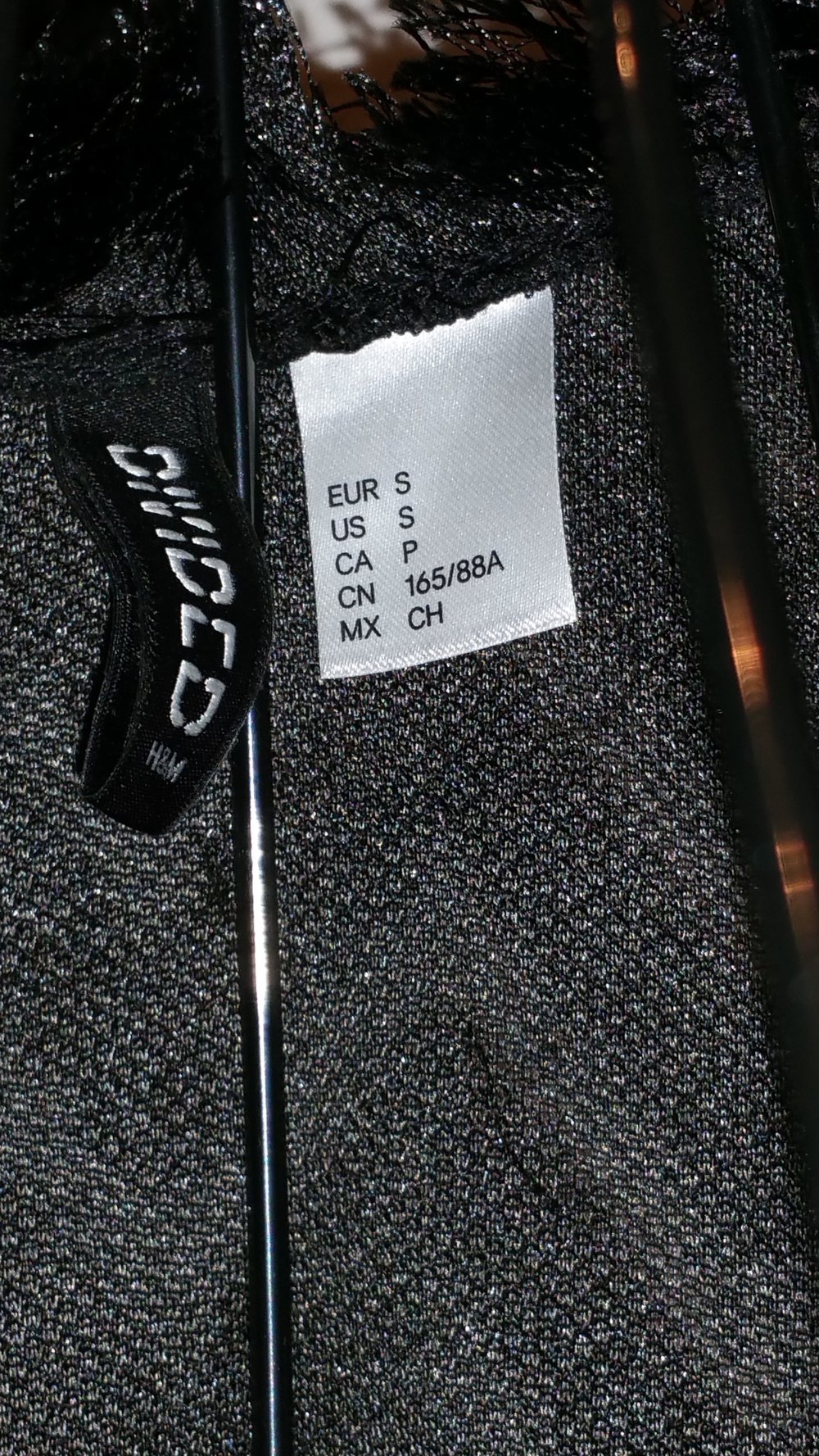 H&M Fransenjacke, schwarz 