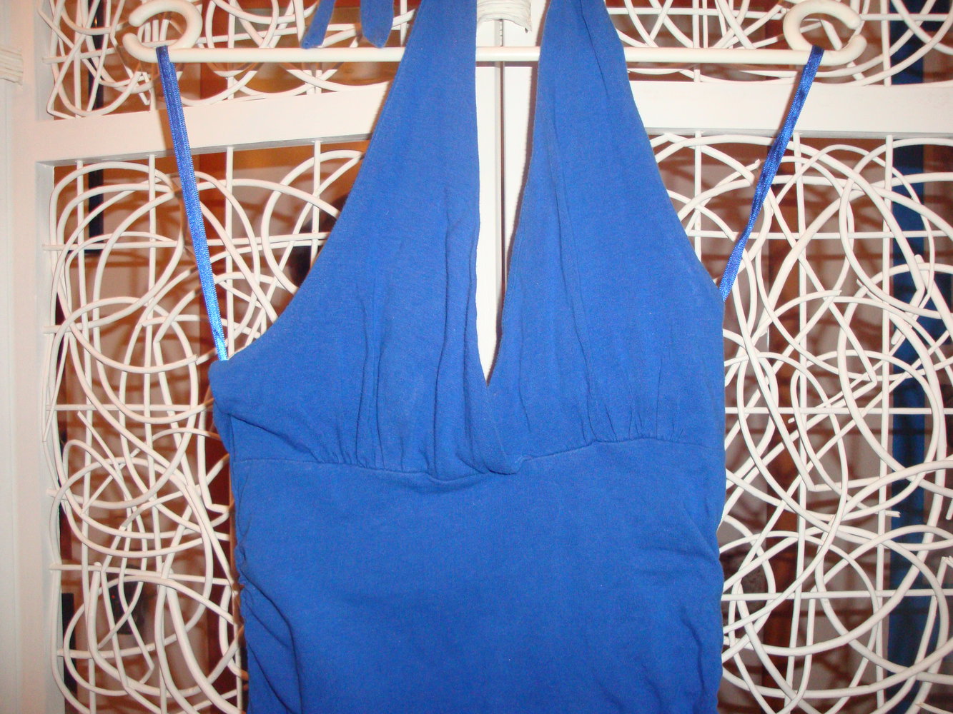 Neckholdertop blau