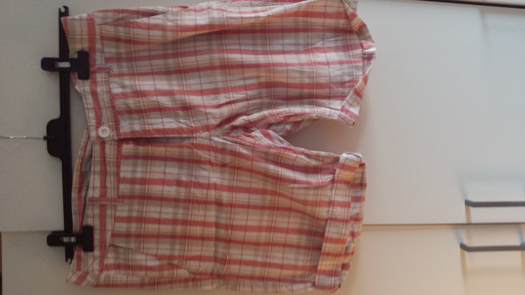 karierte Bermuda rosa weiß H&M