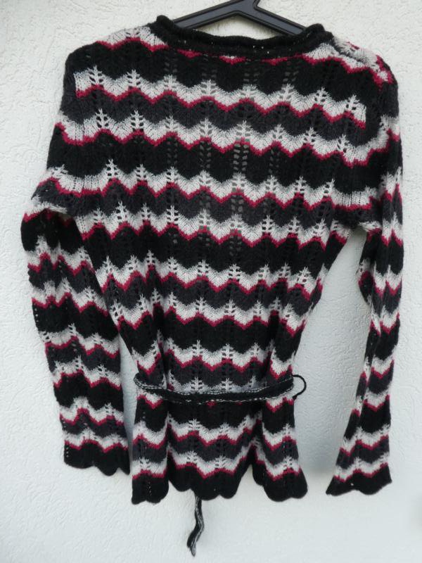 s.Oliver – Damen Grobstrick-Pulli mit V-Neck und Schnürung - Gebraucht