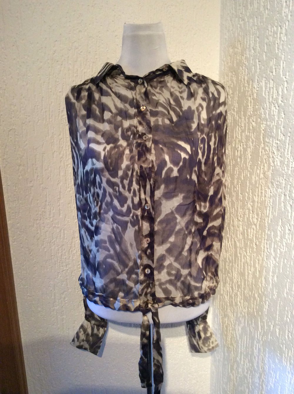 Plein Sud Jeanius Bluse Größe 36 durchsichtig 