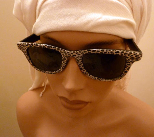 original 80er Jahre Sonnenbrille, super cool Tiger-chic, Leo Muster, Hippie
