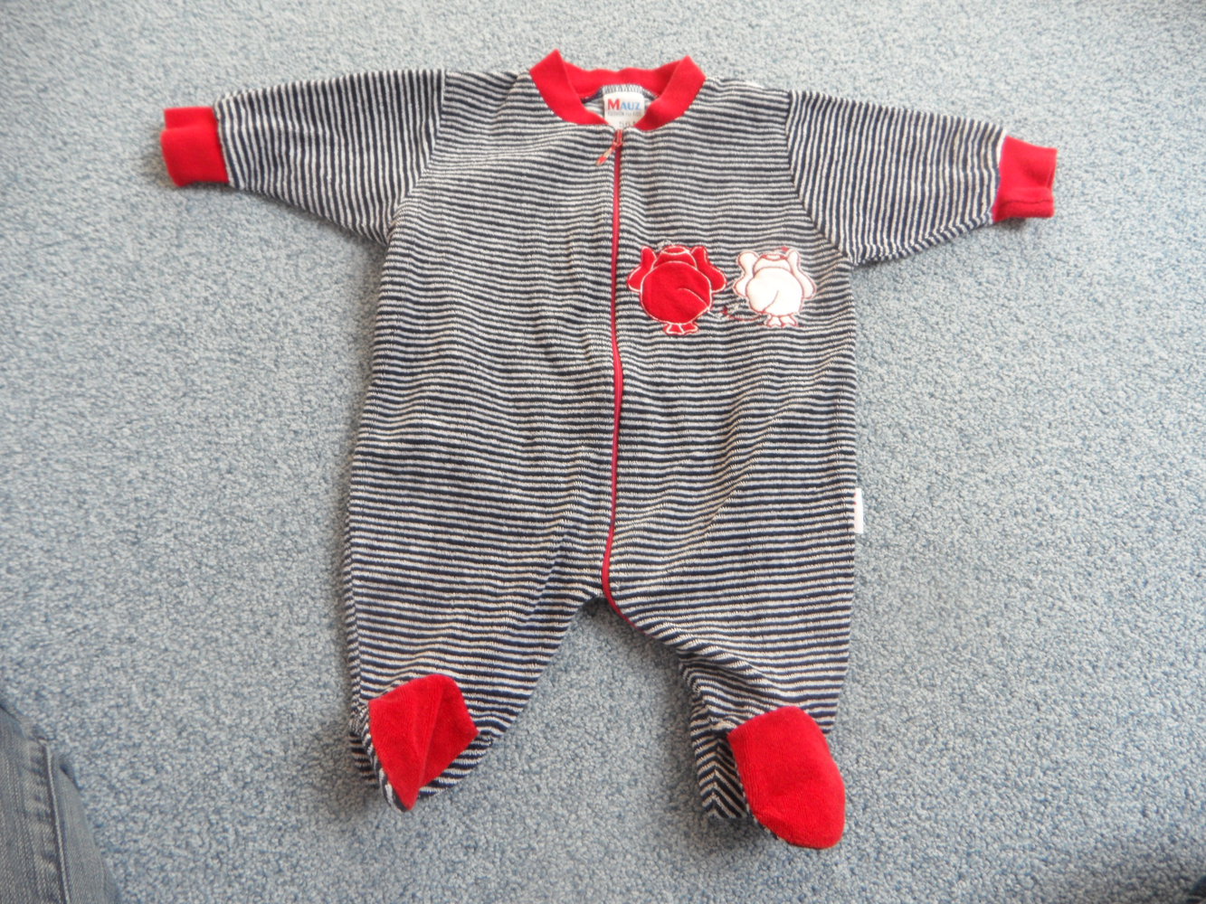 Mauz Schlafanzug Strampler Overall Einteiler 56