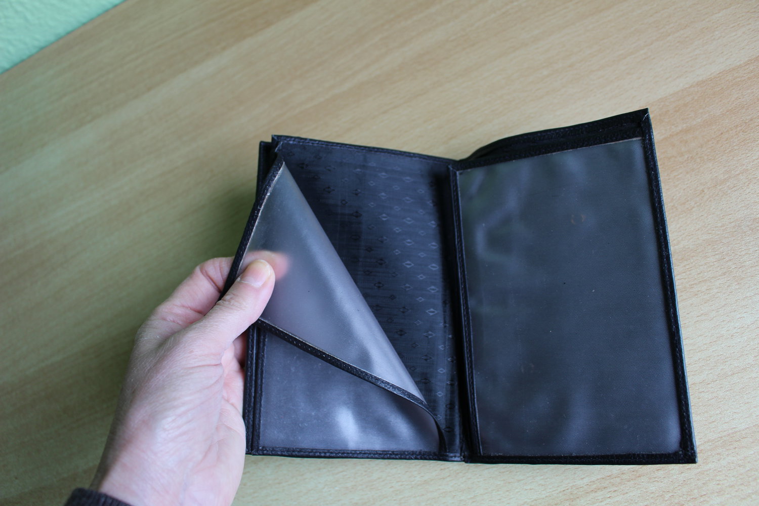 248. Brieftasche/Dokumentenmappe aus Leder, Gr. 11x16