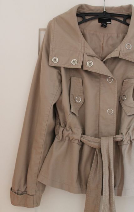 Jacke, Trenchjacke, Beige / taupe, H&M, 36 / S