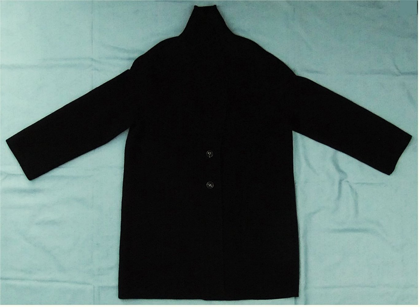 Joseph Kaschmir / Wolle - Damen Wickelmantel mit abnehmbarem mongolischem Schaffell-Kragen , schwarz , Größe 40