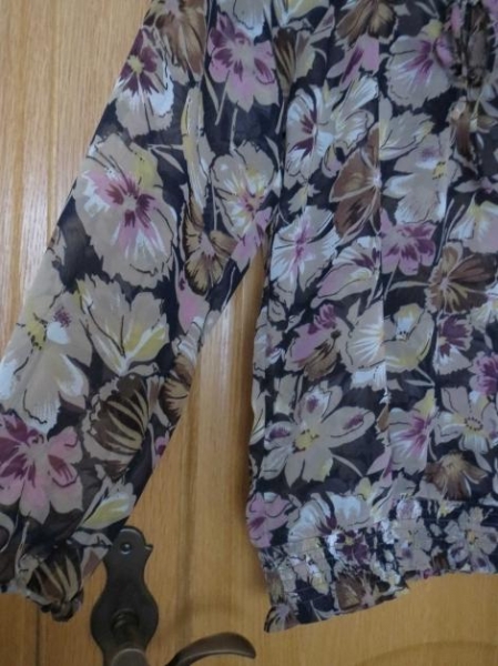 Bluse,florale Muster,Langarm