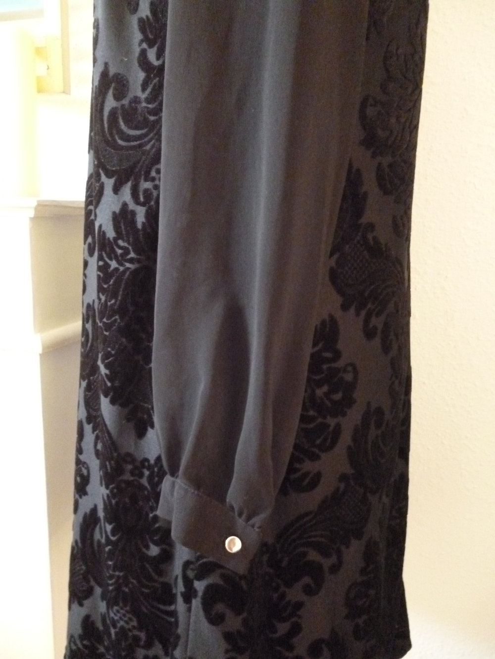 Barock Samt Chiffon Kleid edel 44