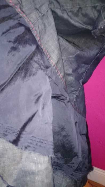 Original Girbaud Kleid Jeans Leinen Rüschen Sommer