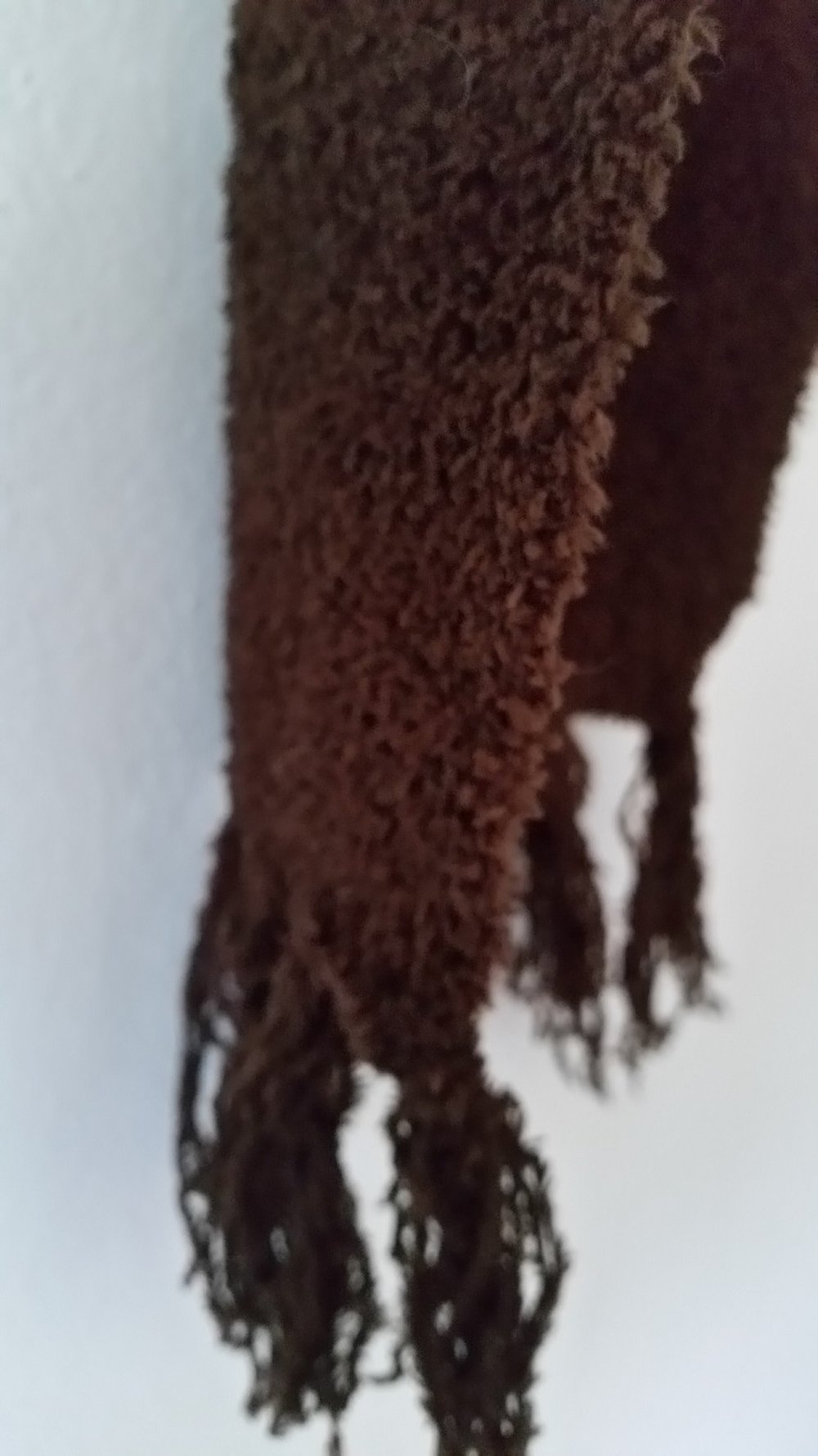 Schal, schokobraun, plüschig